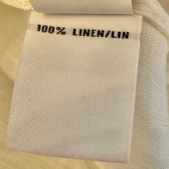 Diane Von Furstenberg Layla Button Up Linen Ruffle-Trim Top 6 - Picture 10 of 15